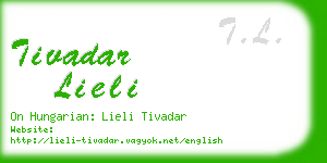 tivadar lieli business card